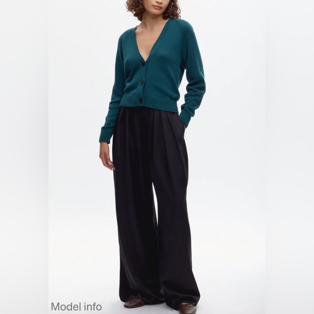 KOTN Plaza Wide Leg High Waist Pleated Trouser Pants